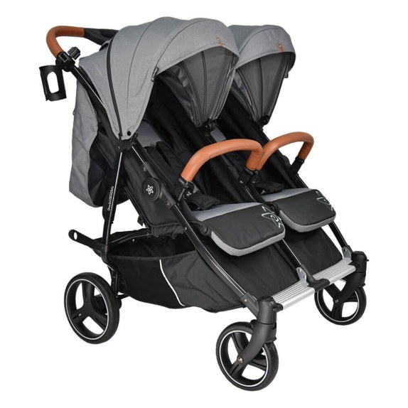Καρότσι Bebe Stars Διδυμων Double Trouble Grey 7901-186