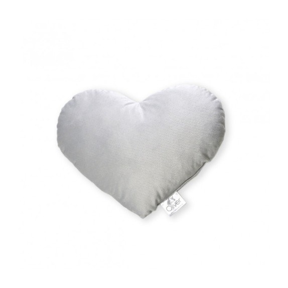 Baby Oliver Μαξιλάρι Διακ/Κο Καρδιά Βελουτέ Γκρι 36X31