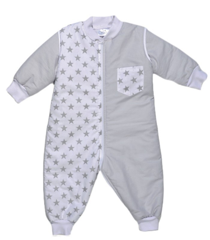 Baby Oliver Des -15 Υπνοφόρμα Με Αποσπώμενα Μανίκια Γκρι-2 -5 Tog-Νο3/0 -85Cm