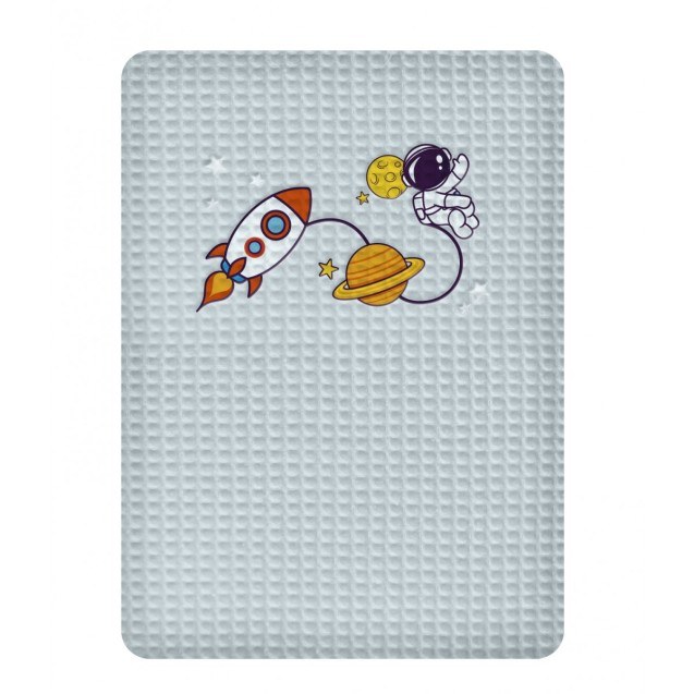 Κουβέρτα Πικε Κουνιας Adam Home Space Blue