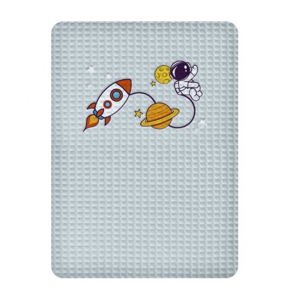 Κουβέρτα Πικε Αγκαλιας Adam Home Space Blue