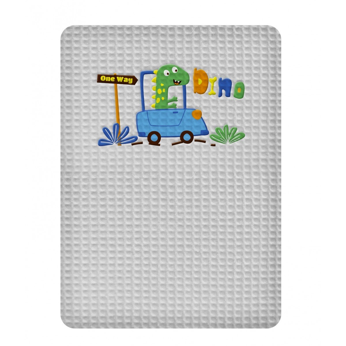 Κουβέρτα Πικε Αγκαλιας 80X110 Adam Home Dinosauros Grey