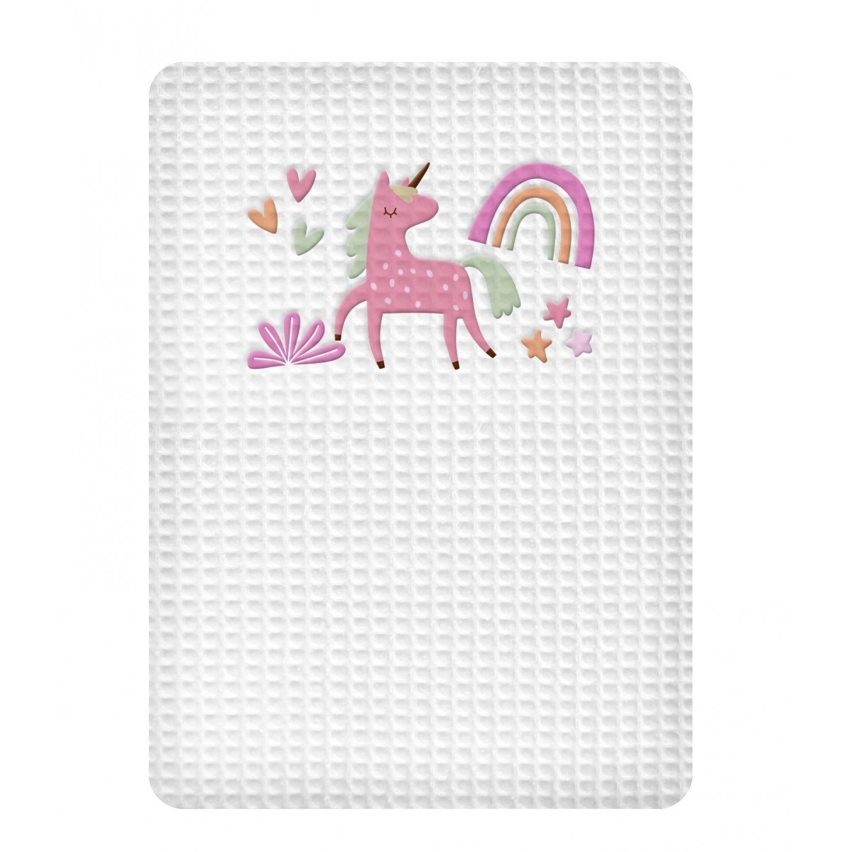 Κουβέρτα Πικε Αγκαλιας 80X110 Adam Home Unicorn White
