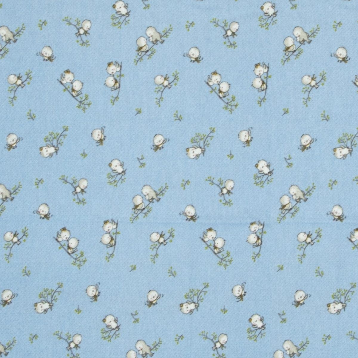 Dimcol Πάνα Φανελένια Dimcol Birds 14 80Χ80 Sky blue