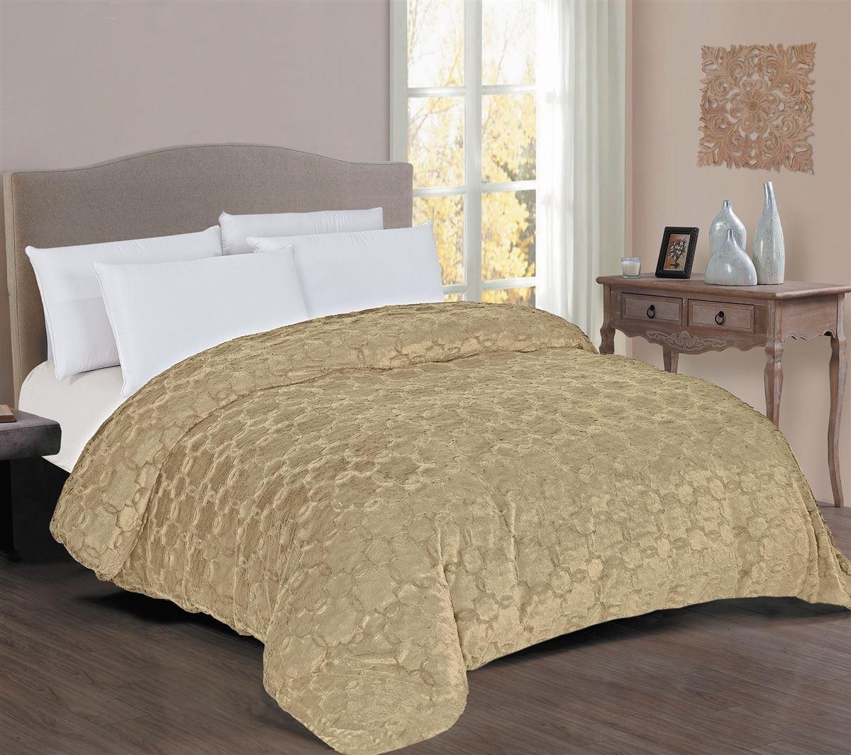 Κουβερτοπάπλωμα Μονό με Γούνα Dimcol 730 gsm 1830 Beige