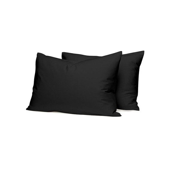 Μαξιλαροθήκες Sunshine Home Cotton Feelings 111 Black 50x70