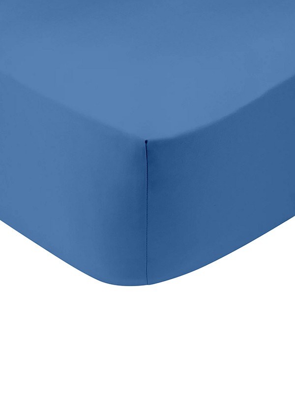 Κατωσέντονο Υπέρδιπλο Sunshine Home Cotton Feelings με λάστιχο 104 Blue 160x200+30