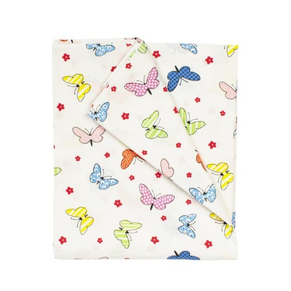 Σεντόνι Λίκνου Dimcol Butterfly 49 80Χ110 Rotary Print