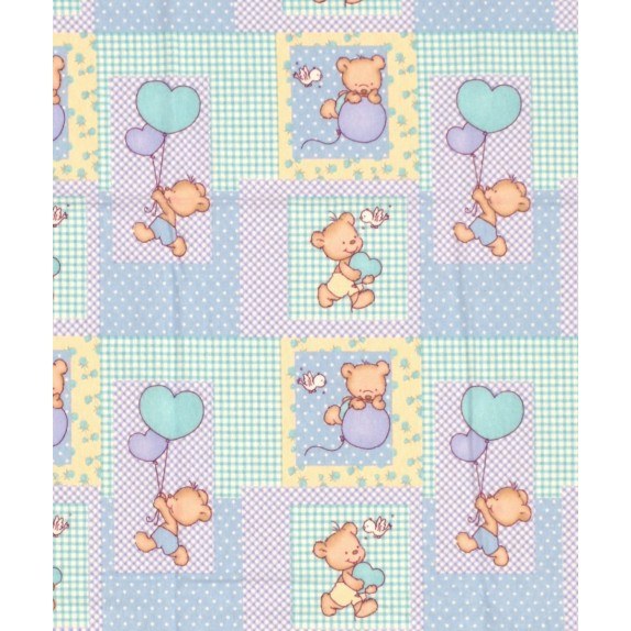 Σεντόνι Λίκνου Φανελένιο Dimcol Baloon 77 80Χ110 Sky blue