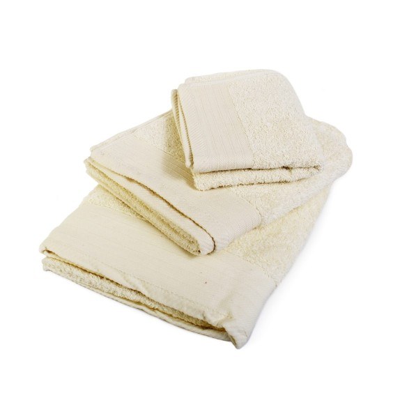 Σετ Πετσέτες 3 Τεμαχίων Dimcol Πενιε 500 Gsm Εκρου