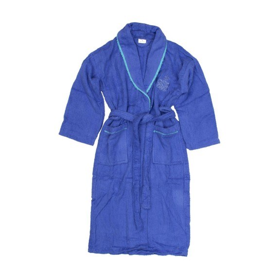 Μπουρνούζι Dimcol S Με Γιακά 450 Gsm 03 Μπλε