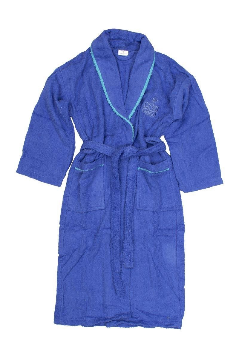 Μπουρνούζι Dimcol S Με Γιακά 450 Gsm 03 Μπλε