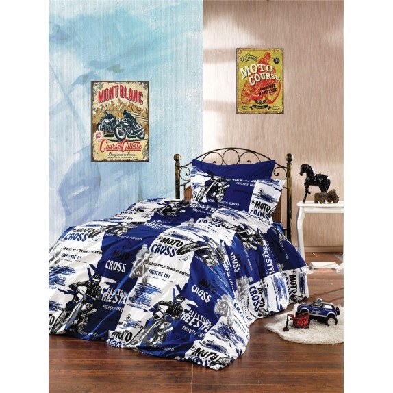 Πάπλωμα Μονό Dimcol Motocross 289 160X240 Blue