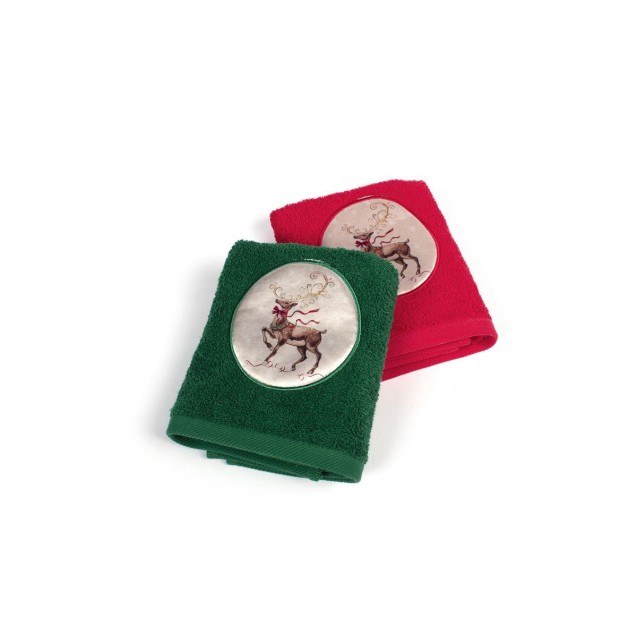 Χριστουγεννιάτικο Σετ Πετσέτες 2 τεμ Dimcol...