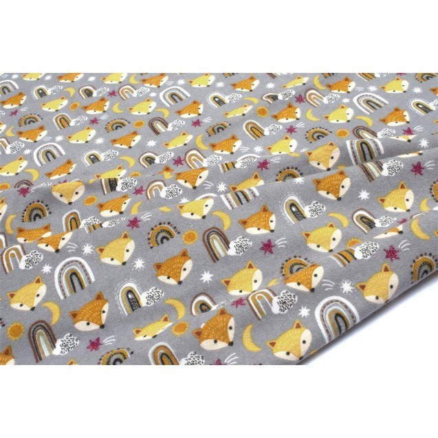 Σεντόνι Λίκνου Φανελένιο Dimcol Fox 53 80X110 Grey