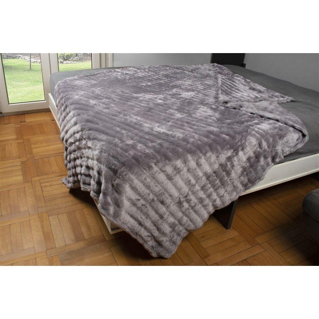 Κουβέρτα Fleece Μονή Dimcol 16 Grey 160X220