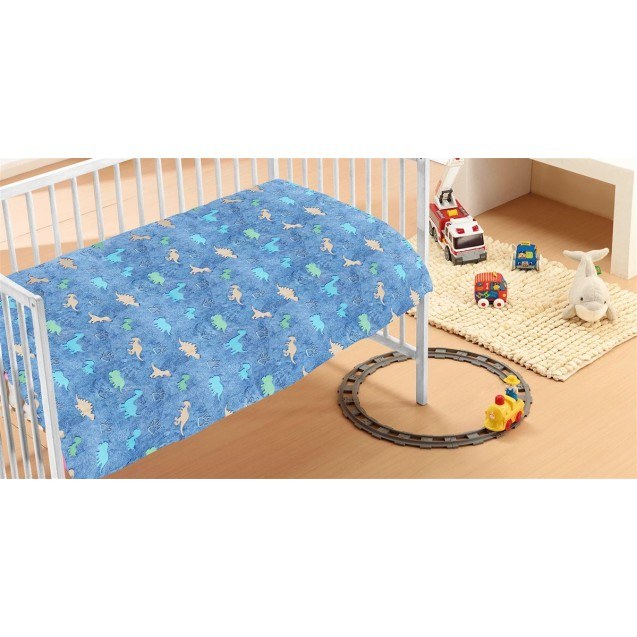 Κουβέρτα Fleece φωσφοριζέ Dimcol Dinosaur 70X110