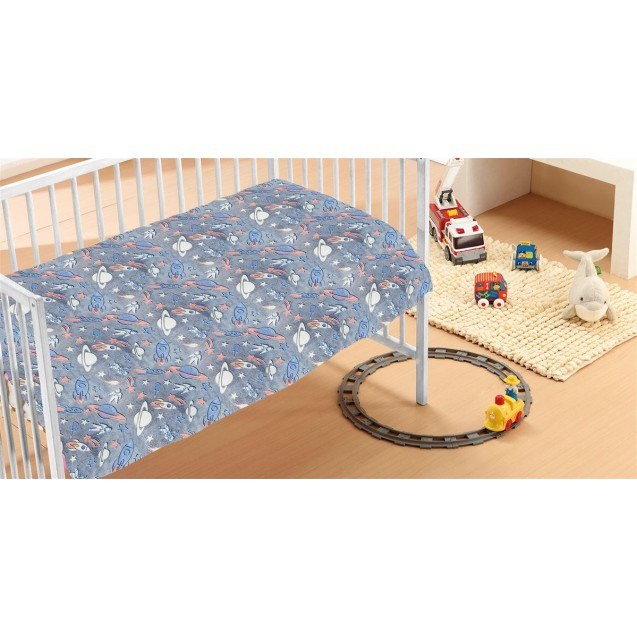 Κουβέρτα Fleece φωσφοριζέ Dimcol Galaxy 70X110