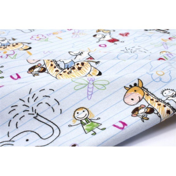 Σεντόνι Λίκνου Φανελένιο Dimcol Africa 144 80X110 Sky Blue