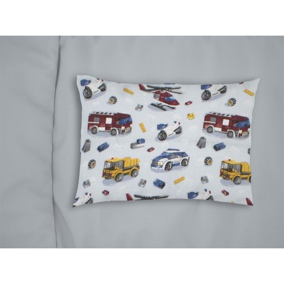 Βρεφική Μαξιλαροθήκη Φανελένια Dimcol Toys 46 35X45 Sky Blue