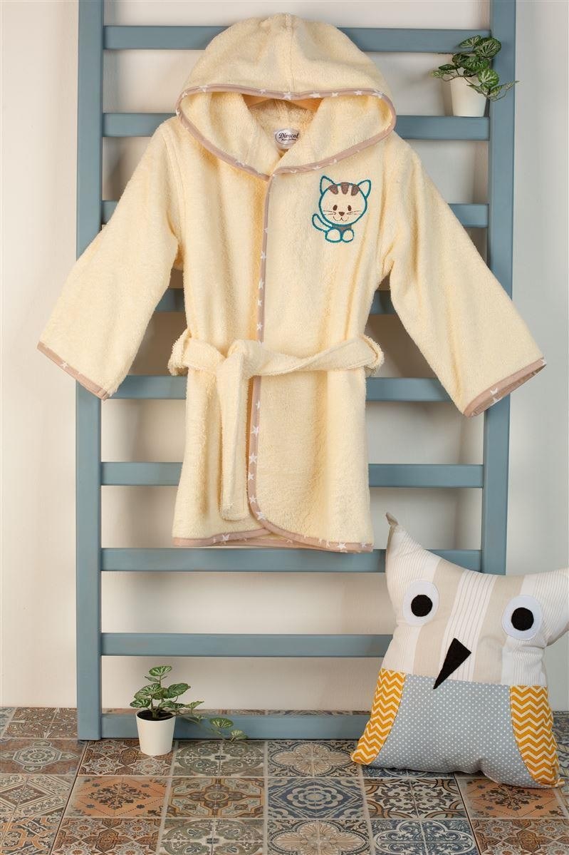 Dimcol Μπουρνουζι Με Κέντημα Bebe Kitty 138 Size:04 Εκρού