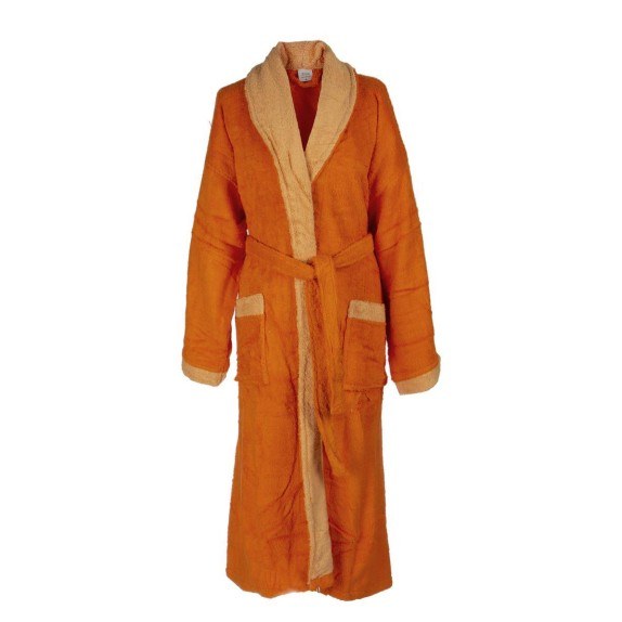 Μπουρνούζι Dimcol L Με Γιακά Διχρωμο 450 Gsm 02 Orange