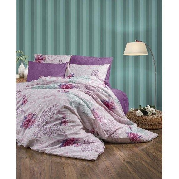 Σετ Σεντόνια Υπέρδιπλα 4 Τεμαχίων Dimcol Χλόη 457 220X240...