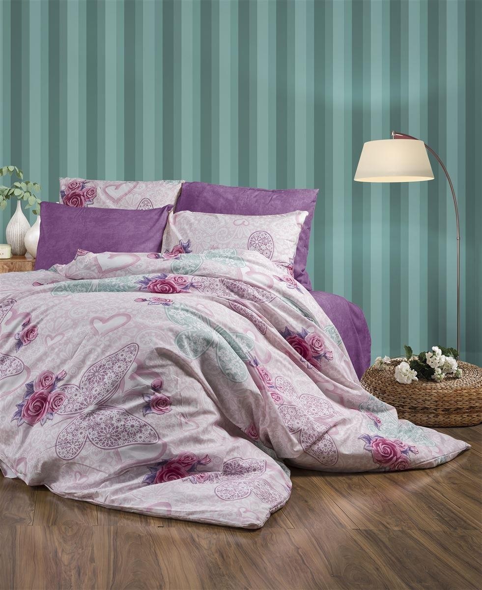 Σετ Σεντόνια King Size 4 Τεμαχίων Dimcol τεμ Χλόη 457 240X270 Pink