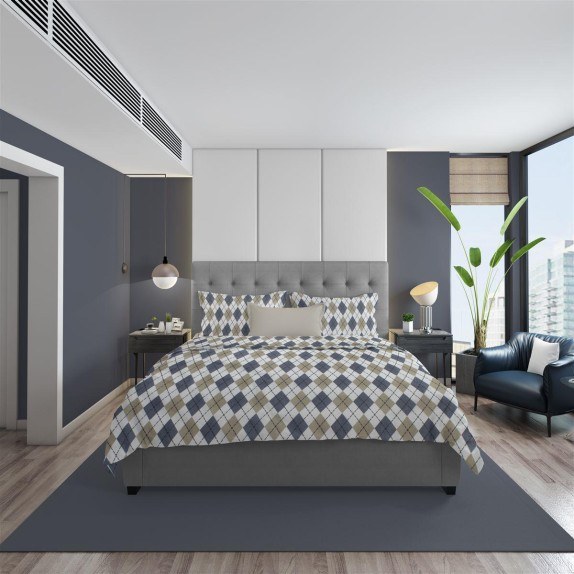 Παπλωματοθήκη Φανελένια Μονή Dimcol Diamond 327 160X240 Blue