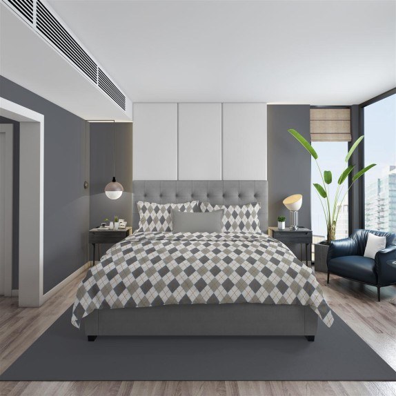 Παπλωματοθήκη Φανελένια Μονή Dimcol Diamond 328 160X240 Grey