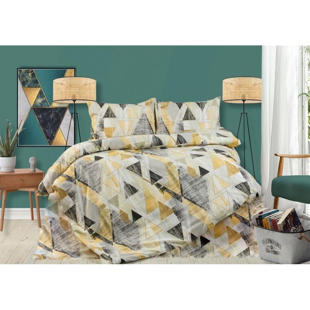 Παπλωματοθήκη Φανελένια Μονή Dimcol Geometrical...