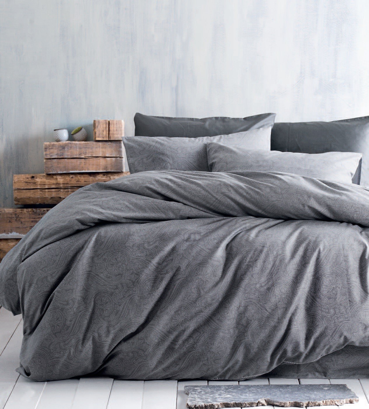 CHARISMA ΓΚΡΙ - ΣΕΤ ΠΑΠΛΩΜΑΤΟΘΗΚΗ DIVA ΗΜΙΔΙΠΛΟ (160X250)