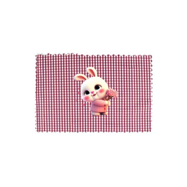 Σουπλά Φαγητού Dimcol Cute Bunny 37 35X50 Μπορντό