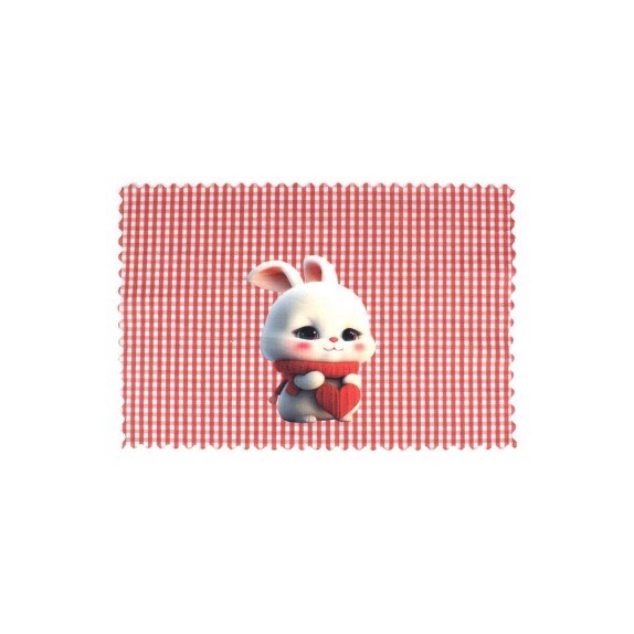 Σουπλά Φαγητού Dimcol Love Bunny 36 35X50 Κόκκινο