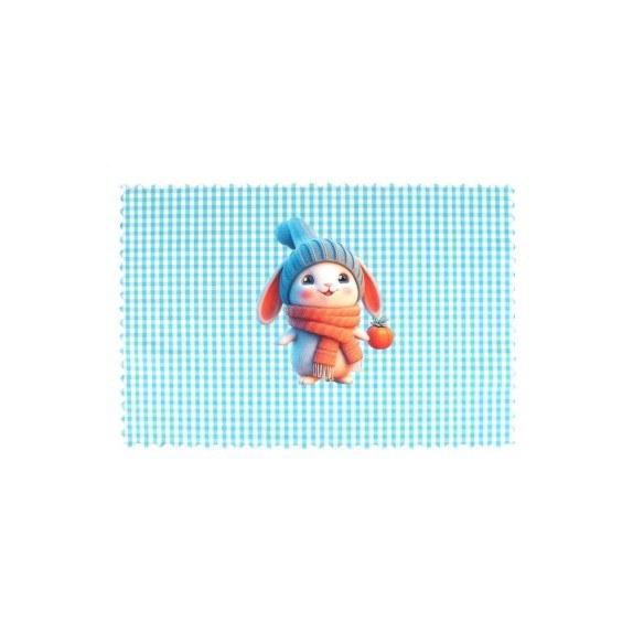 Σουπλά Φαγητού Dimcol Winter Bunny 39 35X50 Σιελ