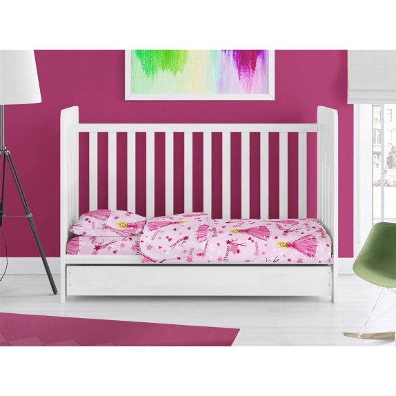 Βρεφική Παπλωματοθήκη Κούνιας Dimcol Princess 392 120X160...