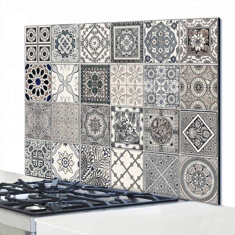 Grey Azulejos πάνελ αλουμινίου εστίας L (86210)
