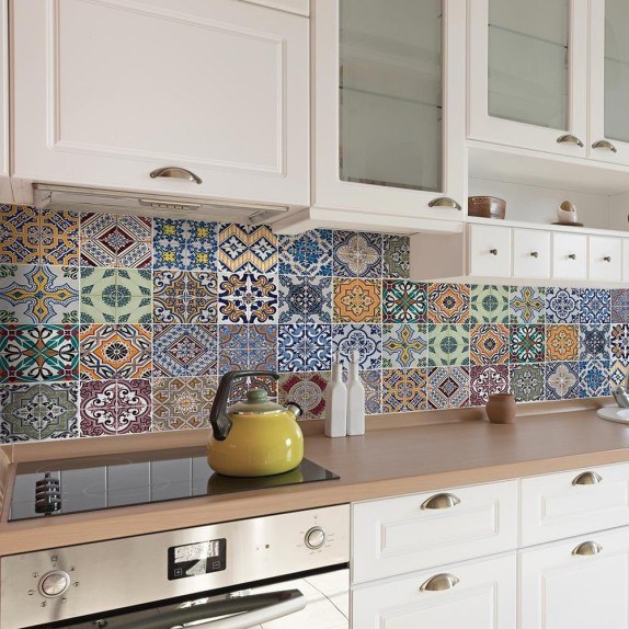 Azulejos πλάτη προστασίας τοίχων κουζίνας και μπάνιου...