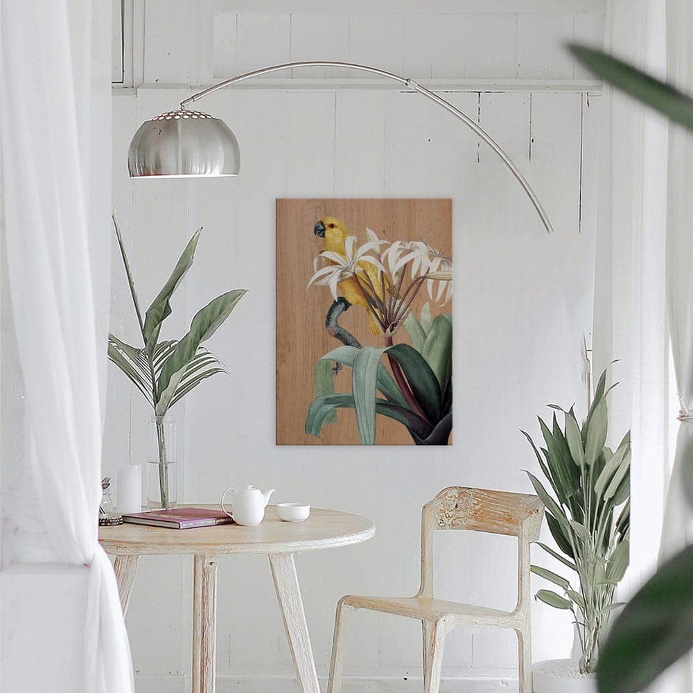 Ango Πίνακας Διακόσμησης Ξύλου Ango Yellow Parrots L 21657