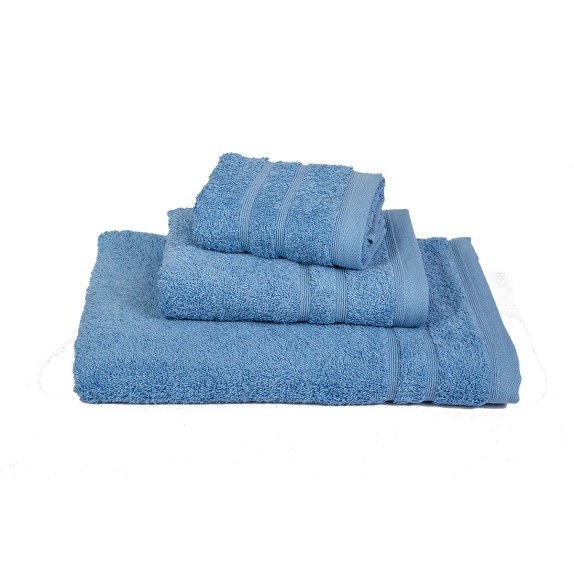 Πετσέτα ΚΟΜΒΟΣ Πεννιέ 500γρ/μ2 Σιέλ Σώματος 75x145