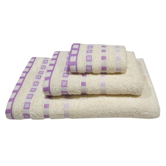 Σετ Πετσέτες 3 τμχ ΚΟΜΒΟΣ Πεννιέ 450γρ/μ2 Πουά Ζακάρ...