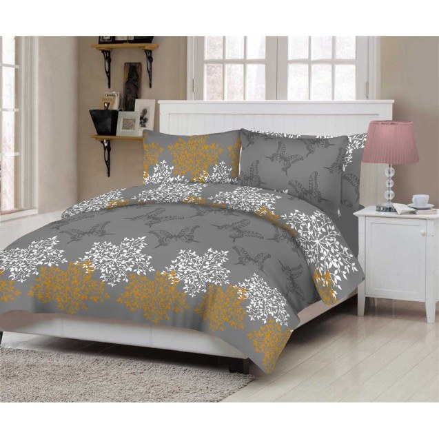 Σετ Κουβερλί Le Blanc Premium Butterfly Grey...