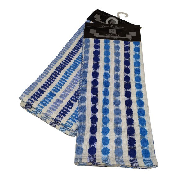 Σετ Ποτηρόπανα 2τεμ-ΚΟΜΒΟΣ πετσετέ LUXURY 100% Cotton...