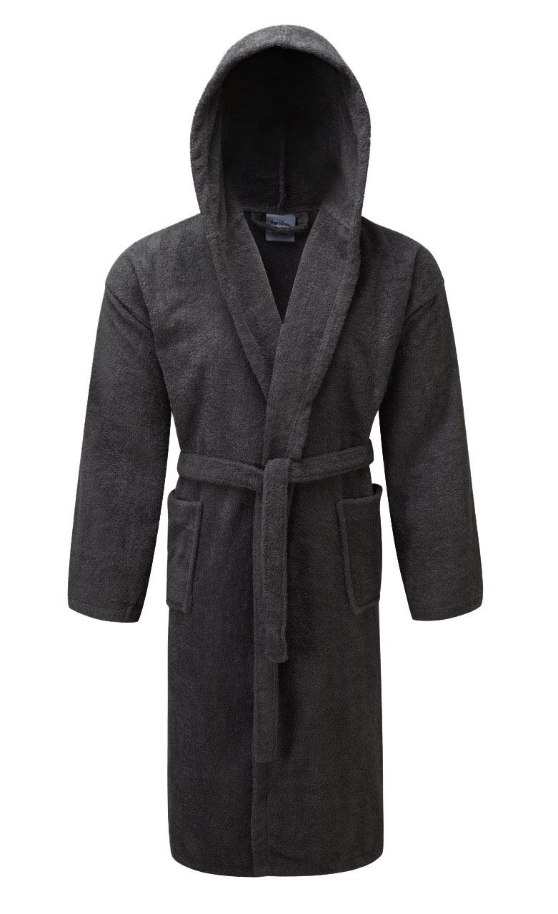 Μπουρνούζι ΚΟΜΒΟΣ Πετσετέ με κουκούλα 400gr/m2 100% Cotton Grey Extra Large