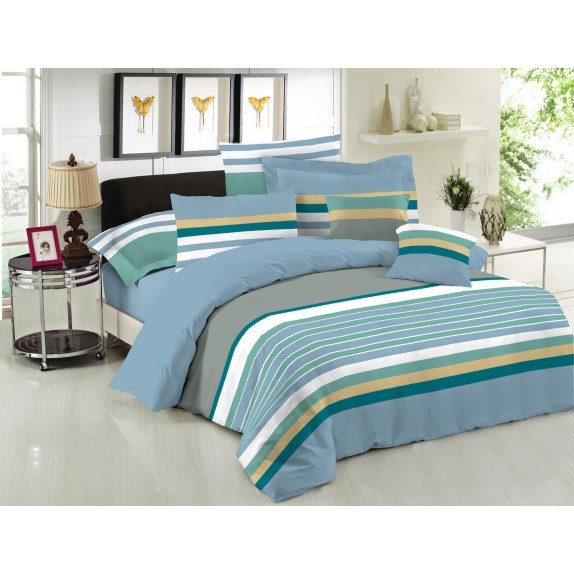 Σετ Πάπλωμα Le Blanc Premium Cotton 100% Nevada Blue...