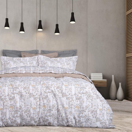 Κουβερλί Μονό Das Home Happy 9624 Γκρι- Λευκό- Σπαγγί 160x240
