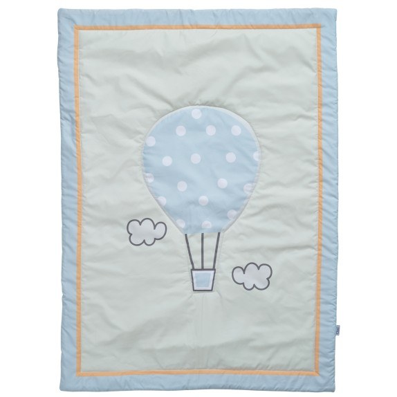 Κουβερλί Das Baby Fun 4880 Γαλάζιο- Κίτρινο- Μέντα 110x150