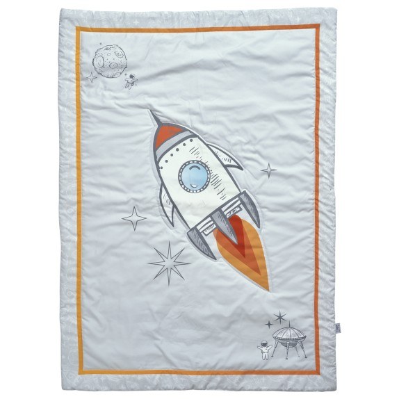 Κουβερλί Das Baby Fun 4877 Γκρι- Κίτρινο- Μπλε 110x150