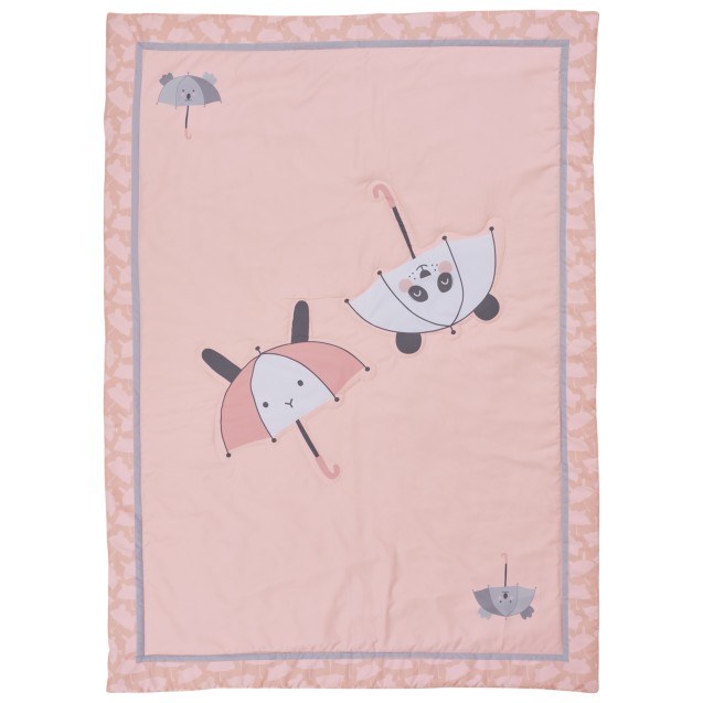 Κουβερλί Das Baby Fun 4878 Γκρι- Λευκό- Ροζ...