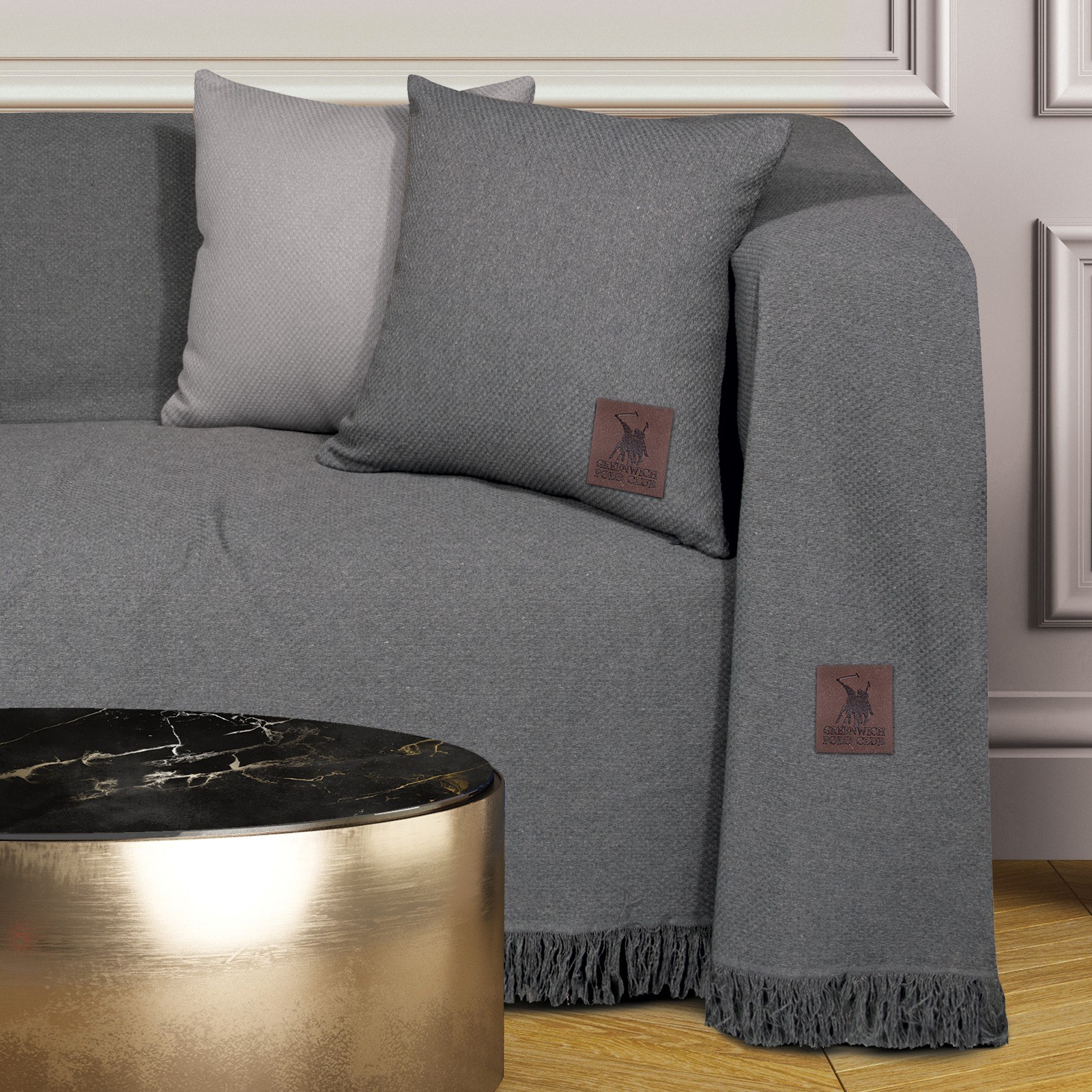 Ριχτάρι Διθέσιου Greenwich Polo Club 180x250 3914 Γκρι Σκούρο